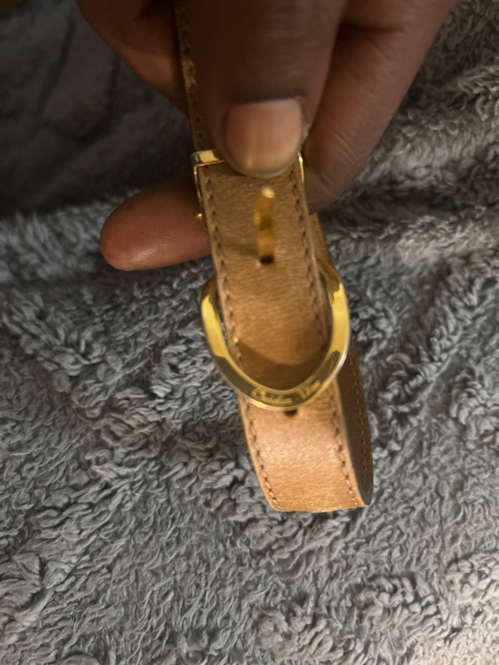 1980s Christian Dior honeycomb canvas shoulder bag and coin pouch Vintage - Picture 8 of 8